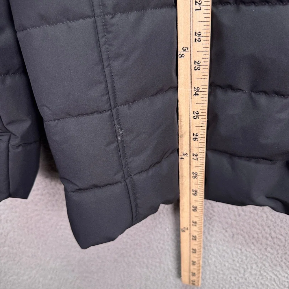 Vineyard Vines Puffer Jacket Mens L Jet Black Mixed Media Corduroy Trim Preppy